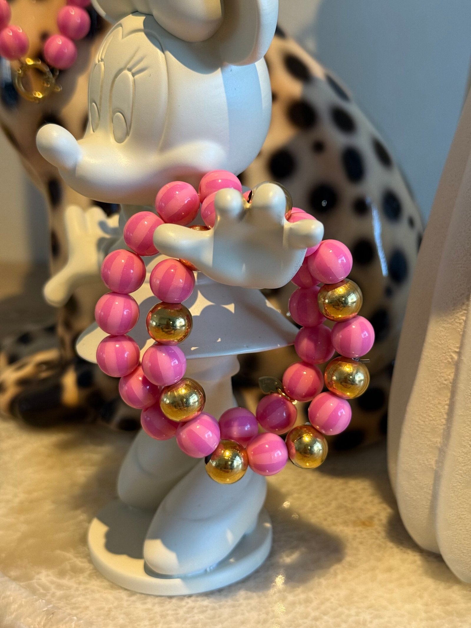 Armband set roze met goud