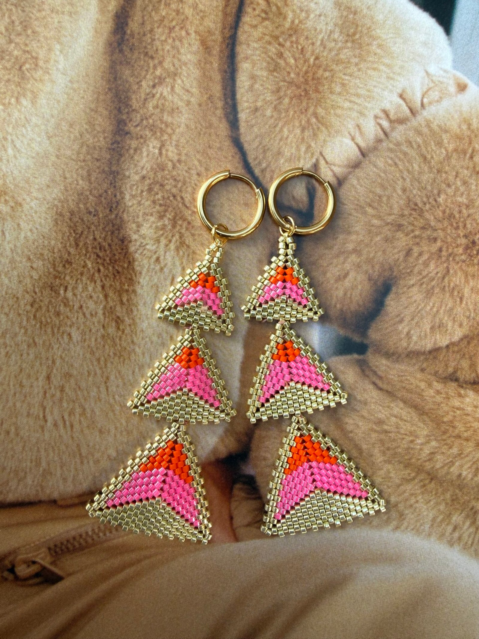 By M oorbellen Miyuki kraaltjes goud roze oranje