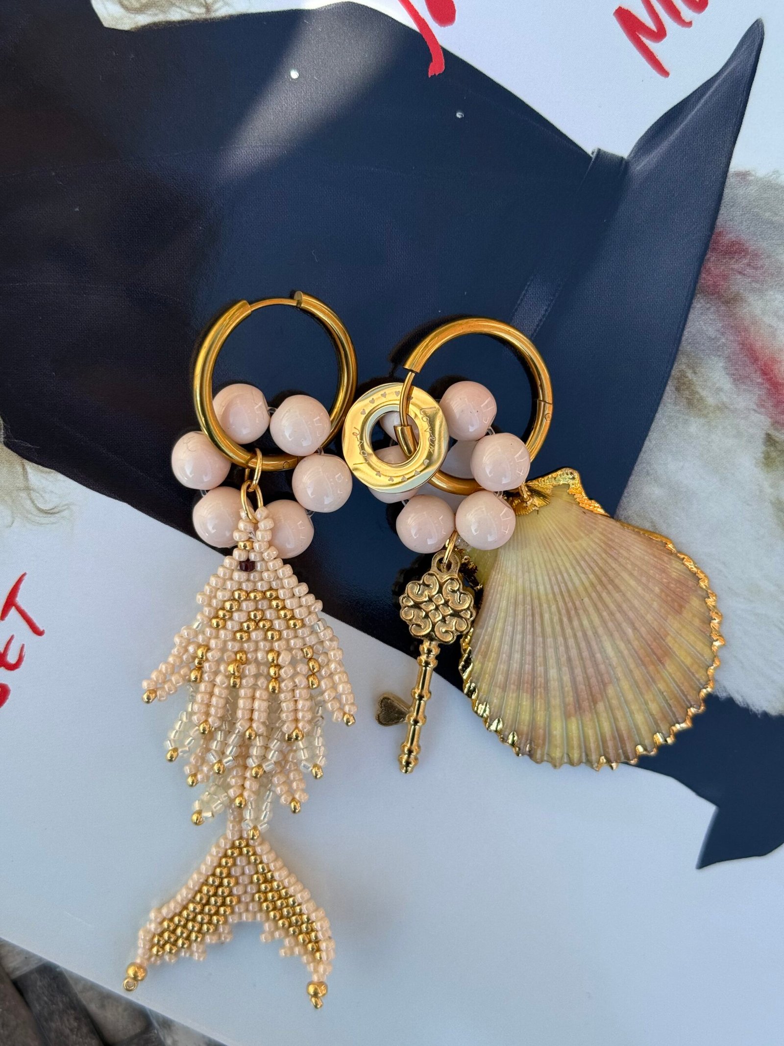 By M oorbellen lange vis crème kleur