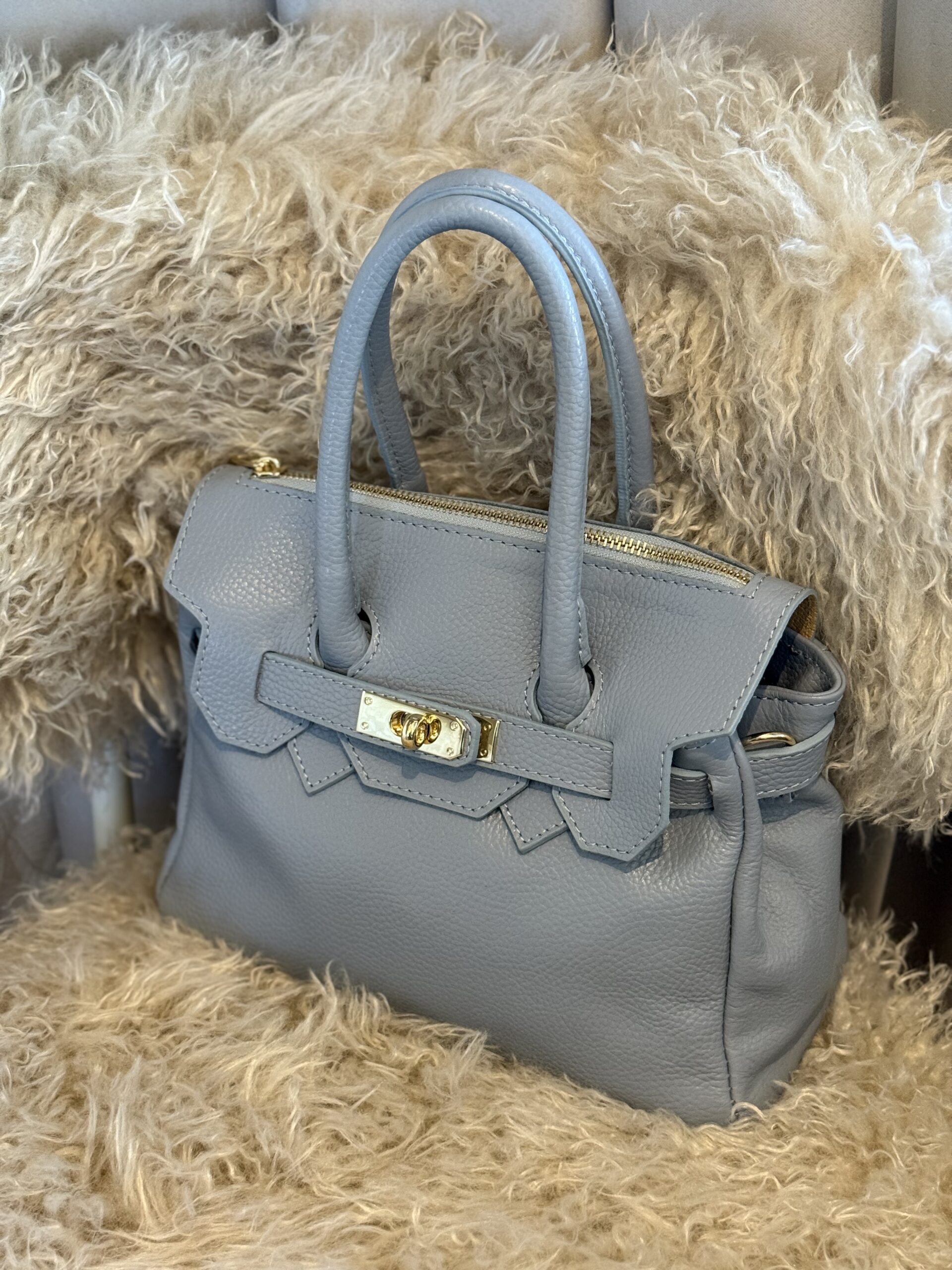 Baby blauw leren tas Inspired