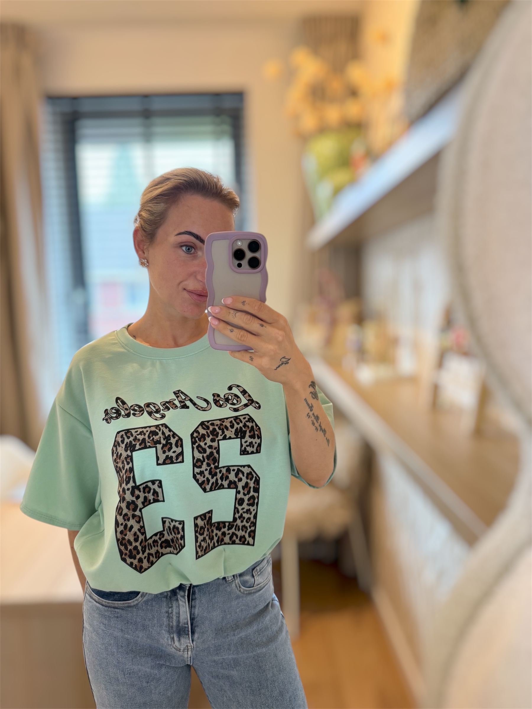 Basic top cropped Los Angeles mint