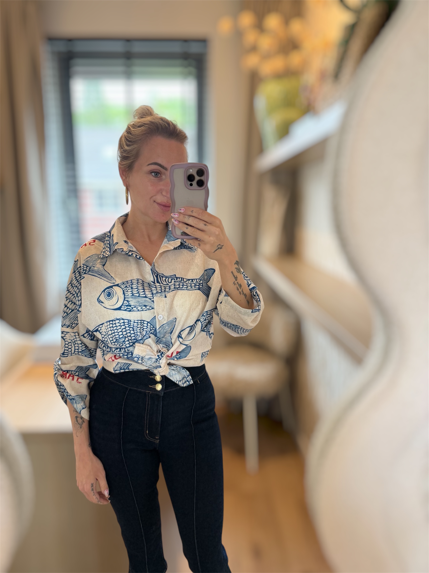 Happy fish blouse